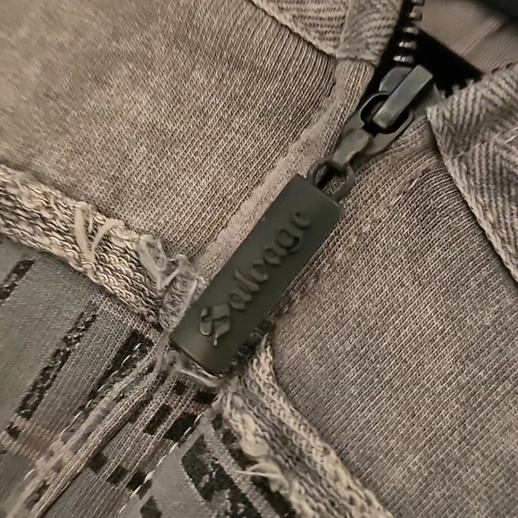 Salvage Gray Plaid Jacket With Hood - Picture 12 of 16